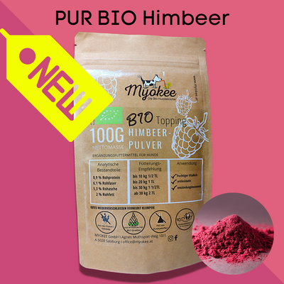 Pur Bio Himbeerpulver 100 g von Myokee Produktfoto